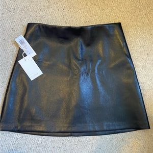 Wilfred black mini leather style skirt from aritzia